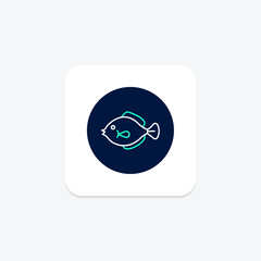 Flounder, vector, pixel perfect, illustrator file