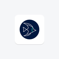 Moorish Idol, vector, pixel perfect, illustrator file