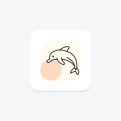 Dolphin, vector, pixel perfect, illustrator file
