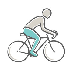 cyclist silhouette icon, cyclist silhouette vector illustration-simple illustration of cyclist silhouette, perfect for cyclist silhouette logos and icons