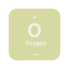 oxygen periodic vector isolated on transparent background