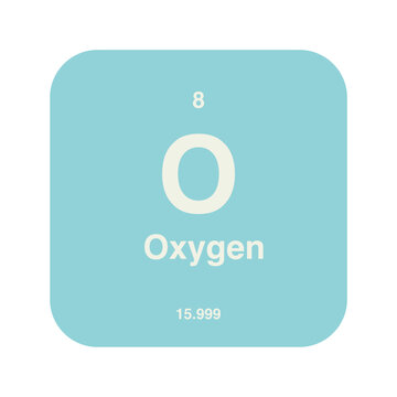 oxygen periodic vector isolated on transparent background