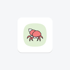 Hermit Crab, vector, pixel perfect, illustrator file