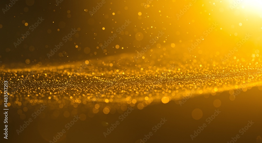 Aufkleber sparkling gold abstract background with bokeh