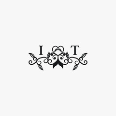 IT Initials Wedding Logo Vector Art  Icons  and Graphics
