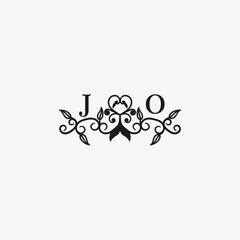JO Initials Wedding Logo Vector Art  Icons  and Graphics