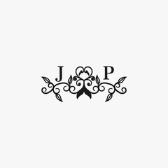 JP Initials Wedding Logo Vector Art  Icons  and Graphics