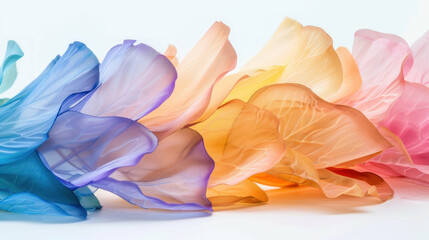 Flowing pastel petals abstract background image