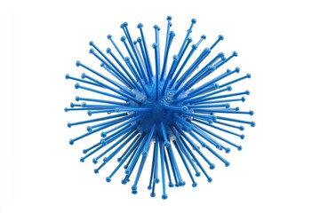 Obraz premium Abstract Blue Orb with Spikes