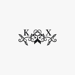 KX Initials Wedding Logo Vector Art  Icons  and Graphics