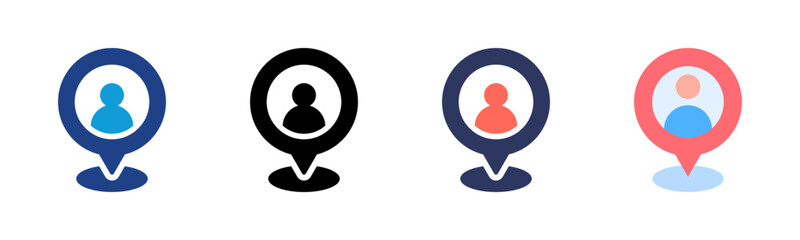 Location icon sheet multiple style collection