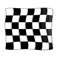 Fototapeta premium Wavy Black and White Check Pattern