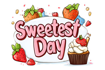 happy birthday card with flowers or sweetest day