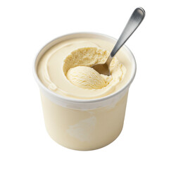 Vanilla Ice Cream Scoop in Tub