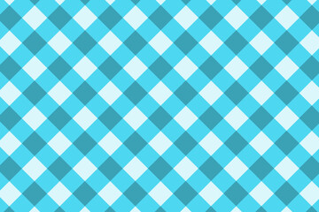 Pattern background with Blue sky checked plaid design, gingham seamless diagonal