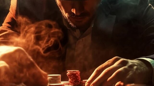 Fire Rises as Poker Player Fidgets With Chip Stacks