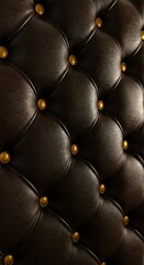 Obraz premium Dark Elegance: Tufted Leather