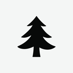 Fototapeta premium Christmas Tree Vector Silhouette - High-Quality Design