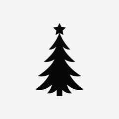 Fototapeta premium Christmas Tree Vector Silhouette - High-Quality Design