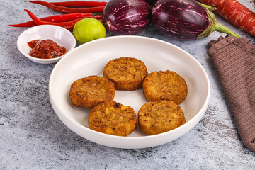 Fried potato crispy golden hash brown