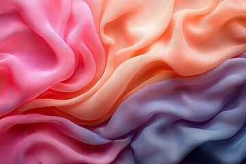 Wavy fabric background with soft shades of pink, peach, and periwinkle tones. Great for adding soft, elegant texture to designs and photo manipulations.