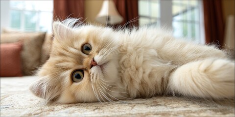 photo of playful kitten persian