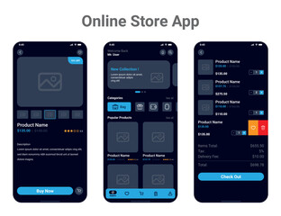 Ecommerce app user interface for android and ios.	