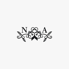 NA Initials Wedding Logo Vector Art  Icons  and Graphics