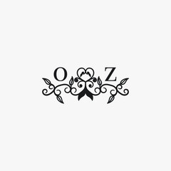 OZ Initials Wedding Logo Vector Art  Icons  and Graphics
