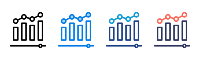 Statistics icon sheet multiple style collection