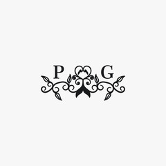 PG Initials Wedding Logo Vector Art  Icons  and Graphics