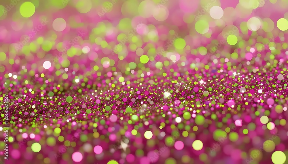 Poster abstract background with pink and green bokeh lights creating a festive and dreamy atmosphere perfec