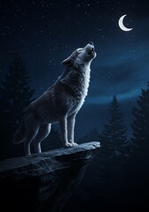 Obraz premium Lunar Howl