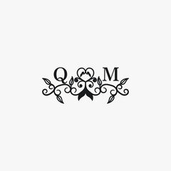 QM Initials Wedding Logo Vector Art  Icons  and Graphics