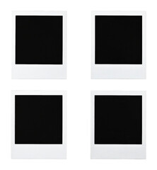 Blank Polaroid Frames for Timeless Snapshots in Artistic Contexts, bundle collection, Isolated on Transparent Background