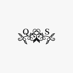 QS Initials Wedding Logo Vector Art  Icons  and Graphics