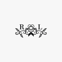RL Initials Wedding Logo Vector Art  Icons  and Graphics