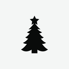 Christmas Tree Vector Silhouette - High-Quality Design
