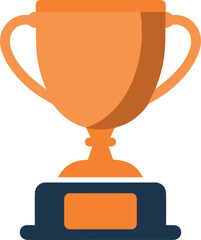 Obraz premium Bronze Trophy Cup Flat Icon for Winner and Achievement Recognition 