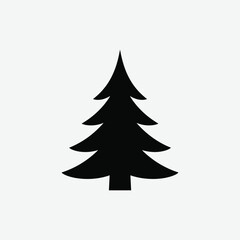 Obraz premium Christmas Tree Vector Silhouette - High-Quality Design