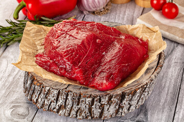 Raw beef meat fillet for cooking