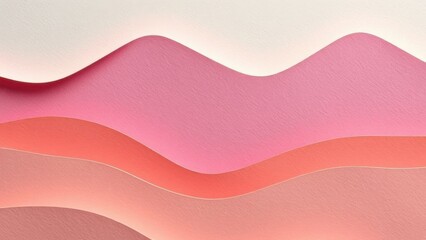 Paper Cut Landscape with Warm Sun and Soft Clouds