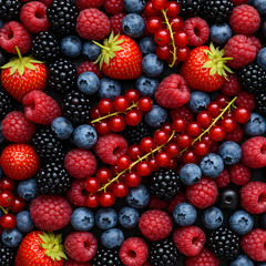 Obraz premium Delicious Berry Mix: Raspberries, Blueberries, & More!