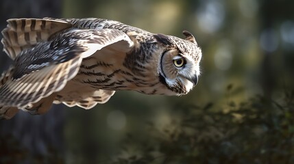 Obraz premium Owl in Flight.