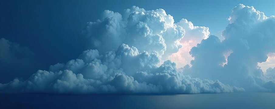 Towering cumulonimbus clouds, pregnant with lightning , apocalyptic, thunderhead