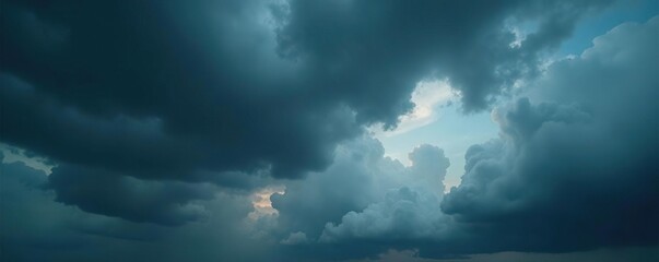 Stormy grey clouds gather darkly Dramatic, ominous weather front , weather, clouds