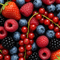 Fresh Berries: Strawberries, Blueberries, Raspberries