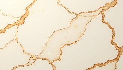 Fototapeta premium Swirling creamy veins on polished stone surface, cream marble, background