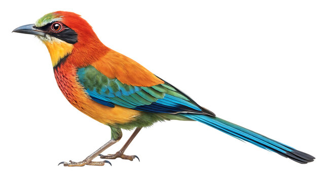 zippy bird isolated on white background PNG. AI GENERATED	