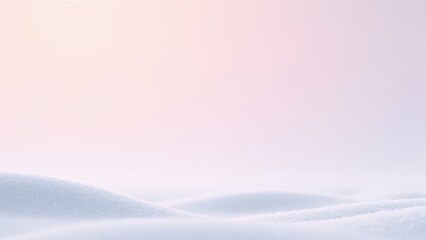 Serene Snowy Landscape with Pastel Sky: Winter Scene Background for Christmas, Holidays, and Calmness